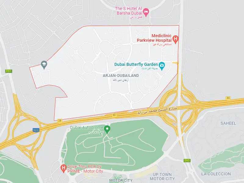 دبي لاند خريطة الموقع